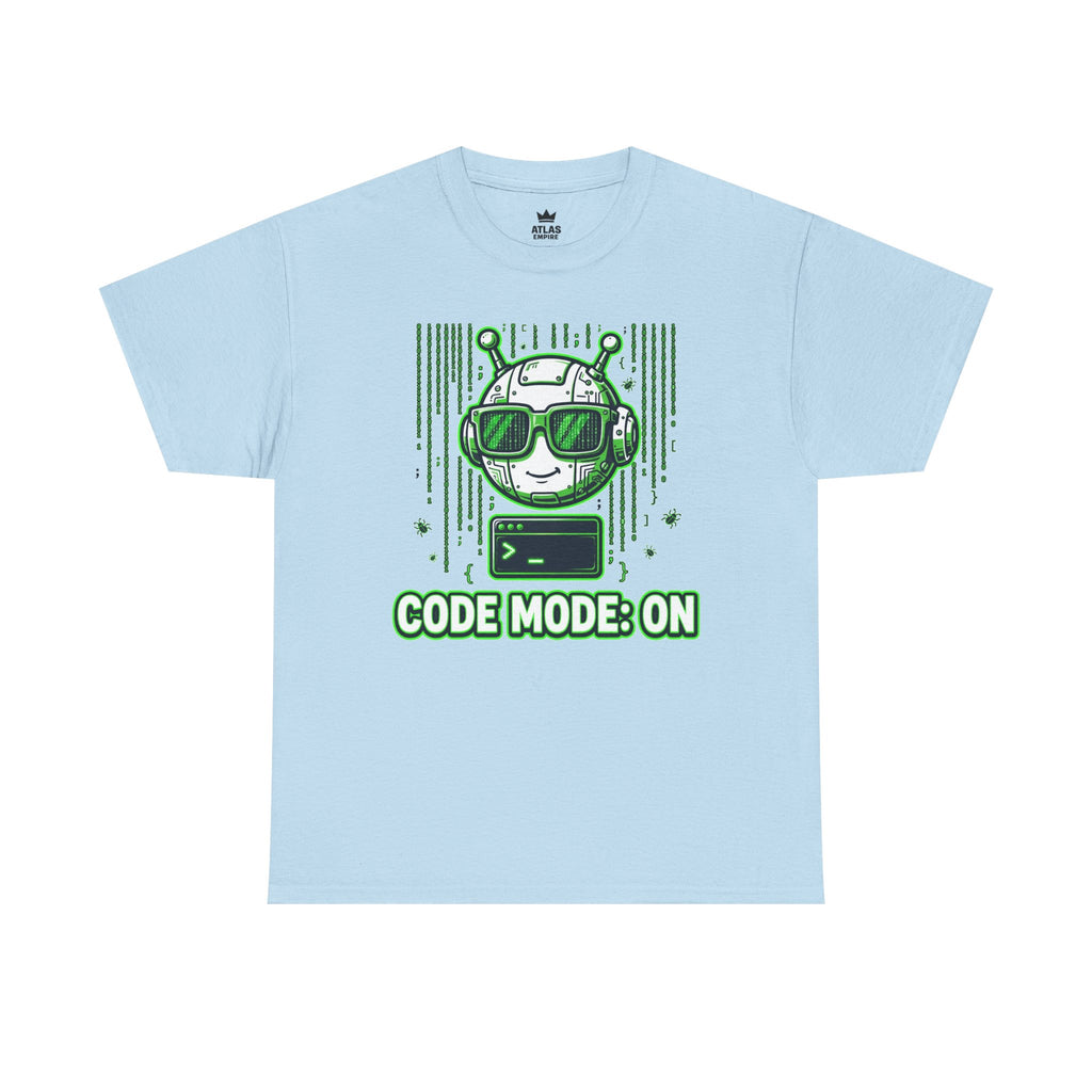 Code Mode On T-Shirt — Funny Programmer Alien Graphic Tee for Developers