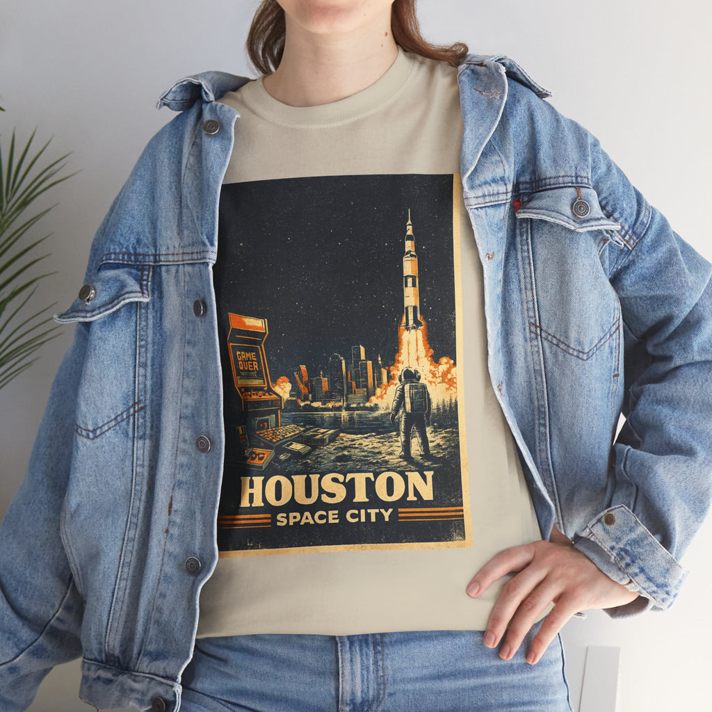 Houston Space City Rocket Launch Vintage T-Shirt