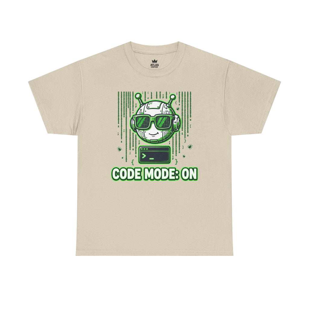 Code Mode On T-Shirt — Funny Programmer Alien Graphic Tee for Developers