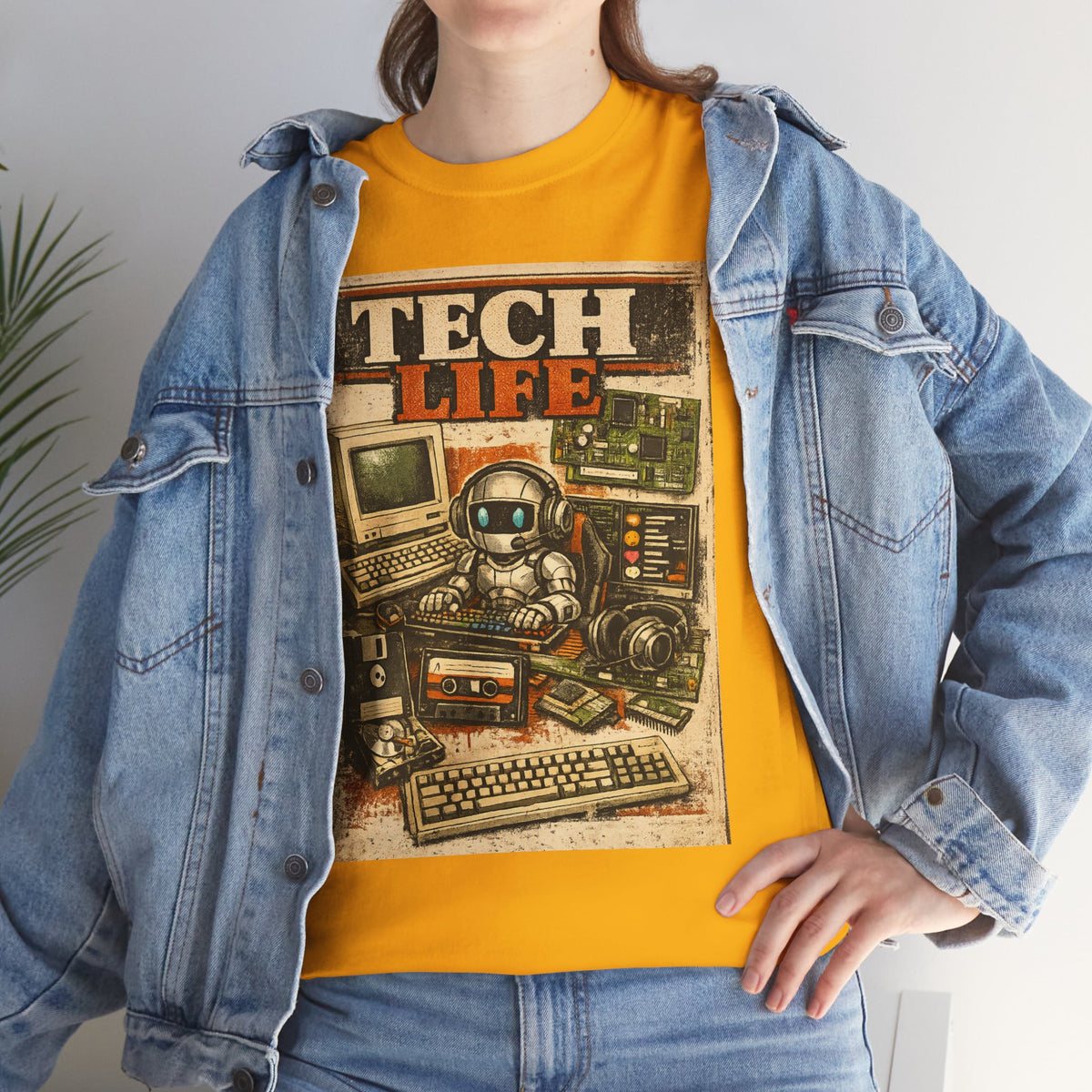Tech Life T-Shirt — Retro Computer & Gadget Graphic Tee for Geeks