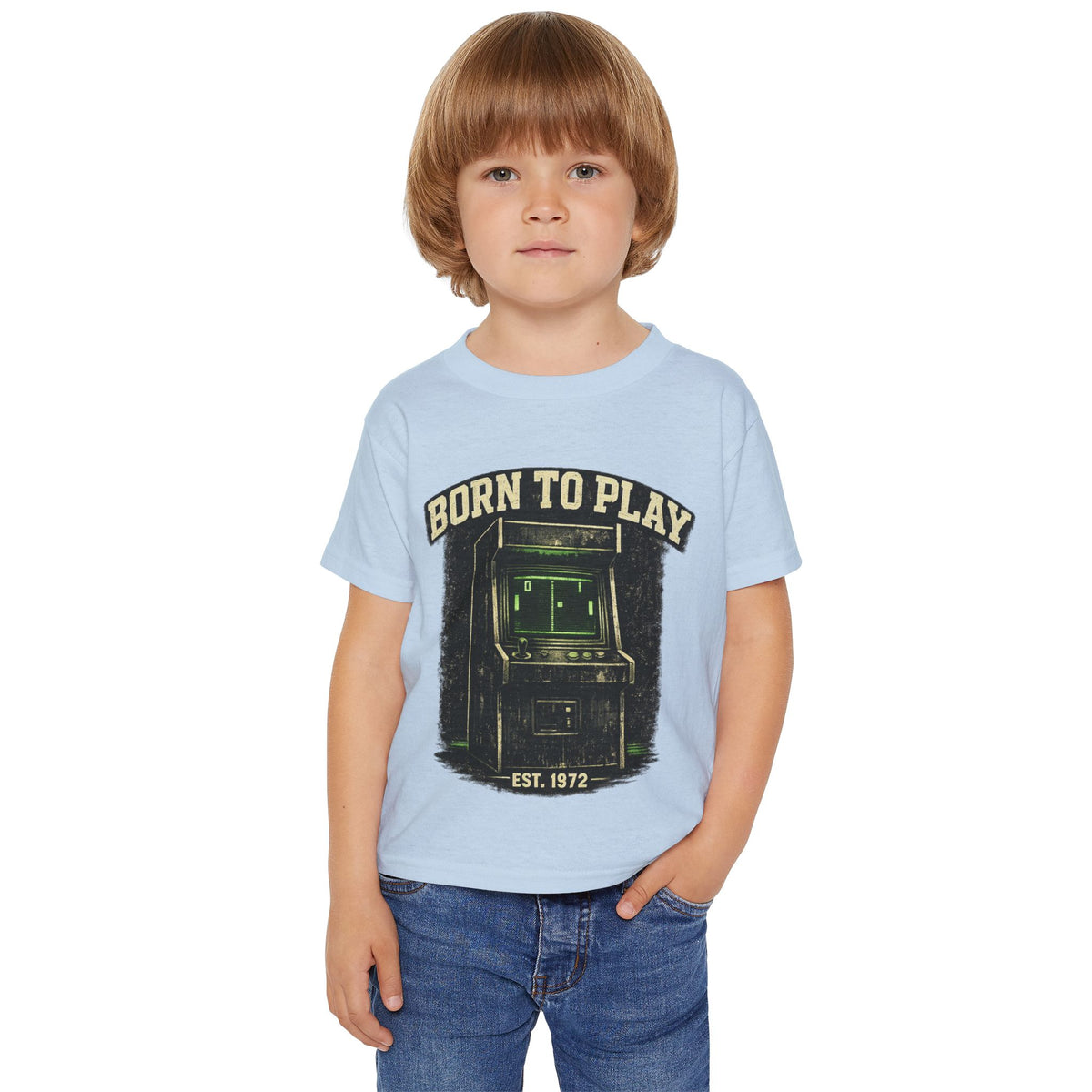 Born to Play Arcade Toddler T-Shirt – Retro Gamer Design
