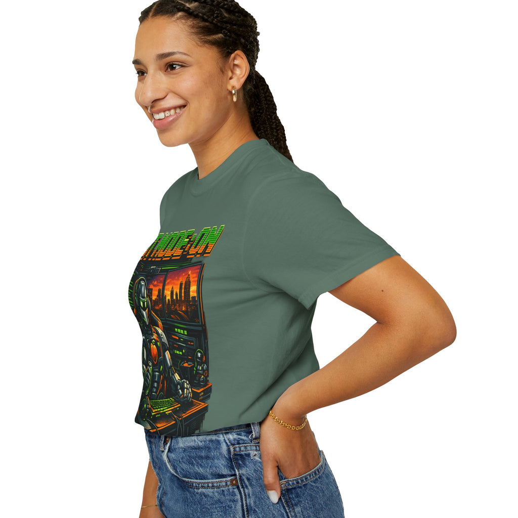 Bot Mode On T-Shirt — Retro Cyberpunk Robot Gamer Tee