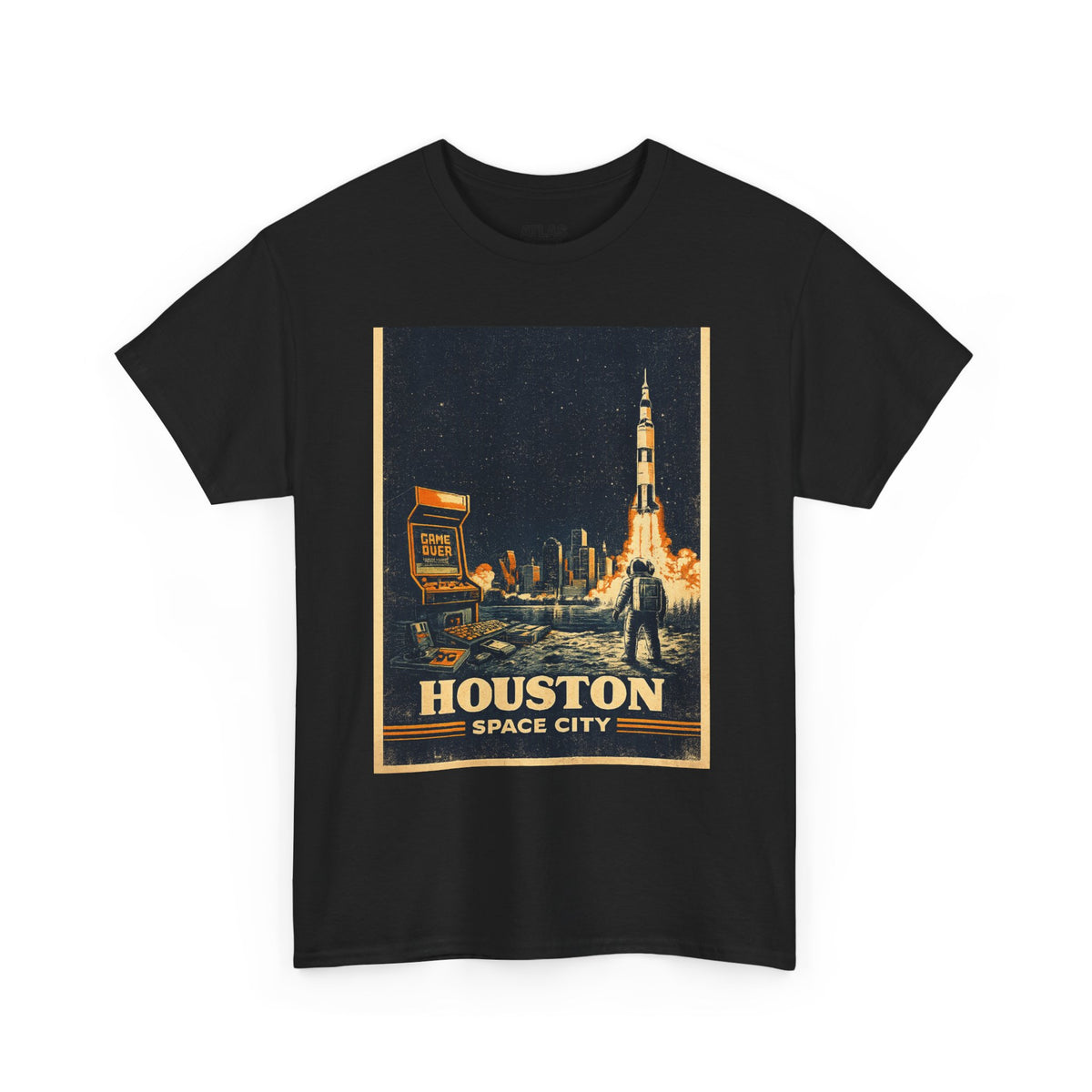 Houston Space City Rocket Launch Vintage T-Shirt