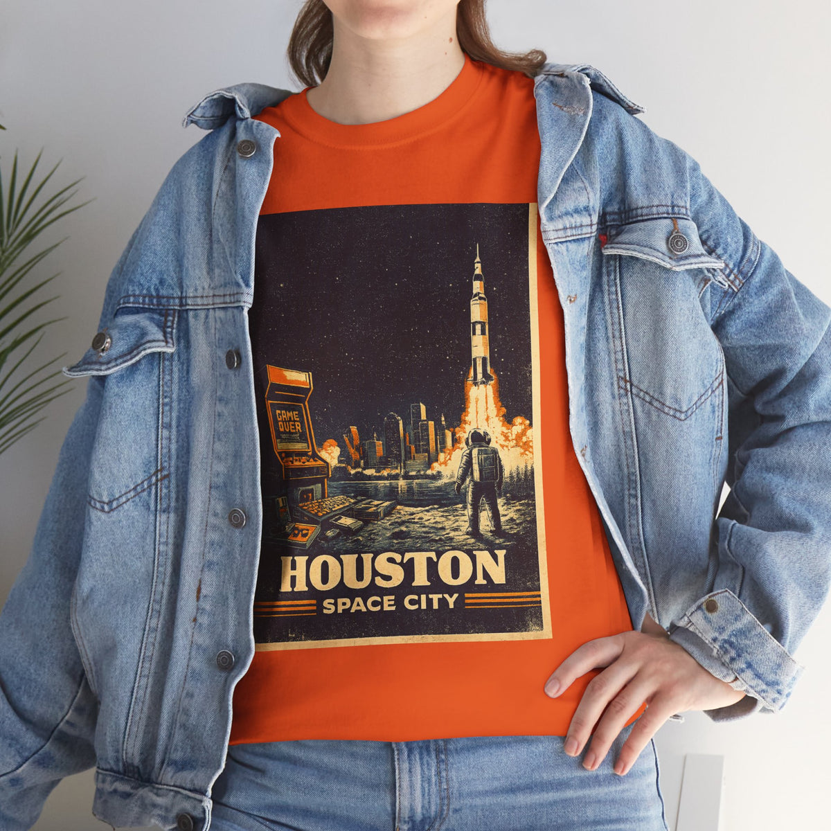 Houston Space City Rocket Launch Vintage T-Shirt