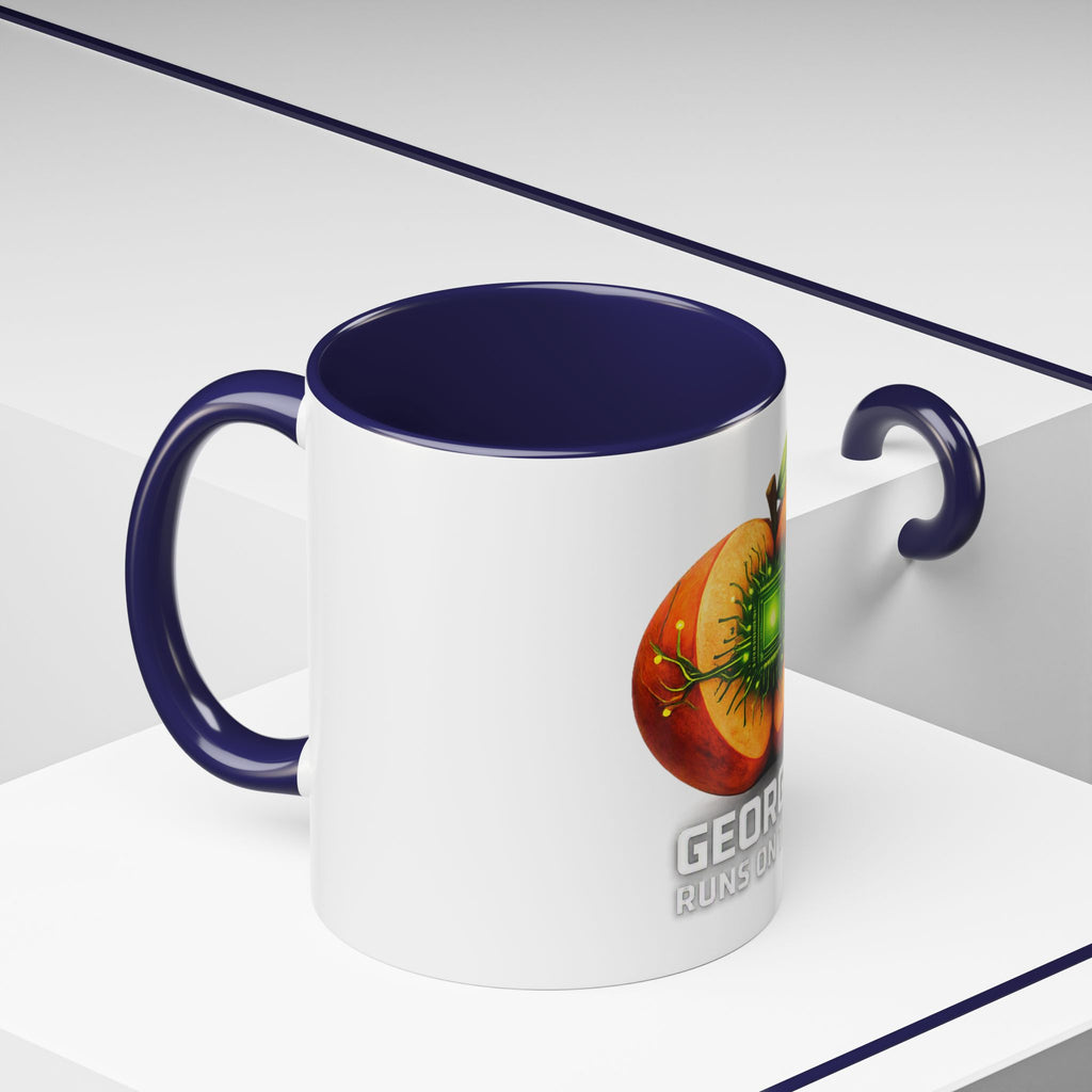 Accent Mug — "Georgia Runs on Tech" Peach Tech Coffee Mug (11/15oz)