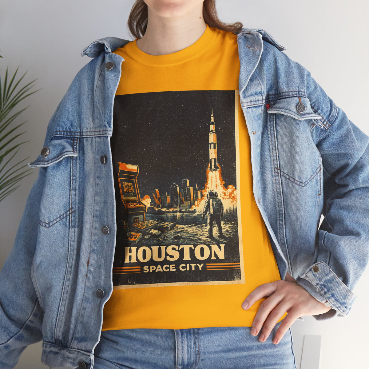 Houston Space City Rocket Launch Vintage T-Shirt