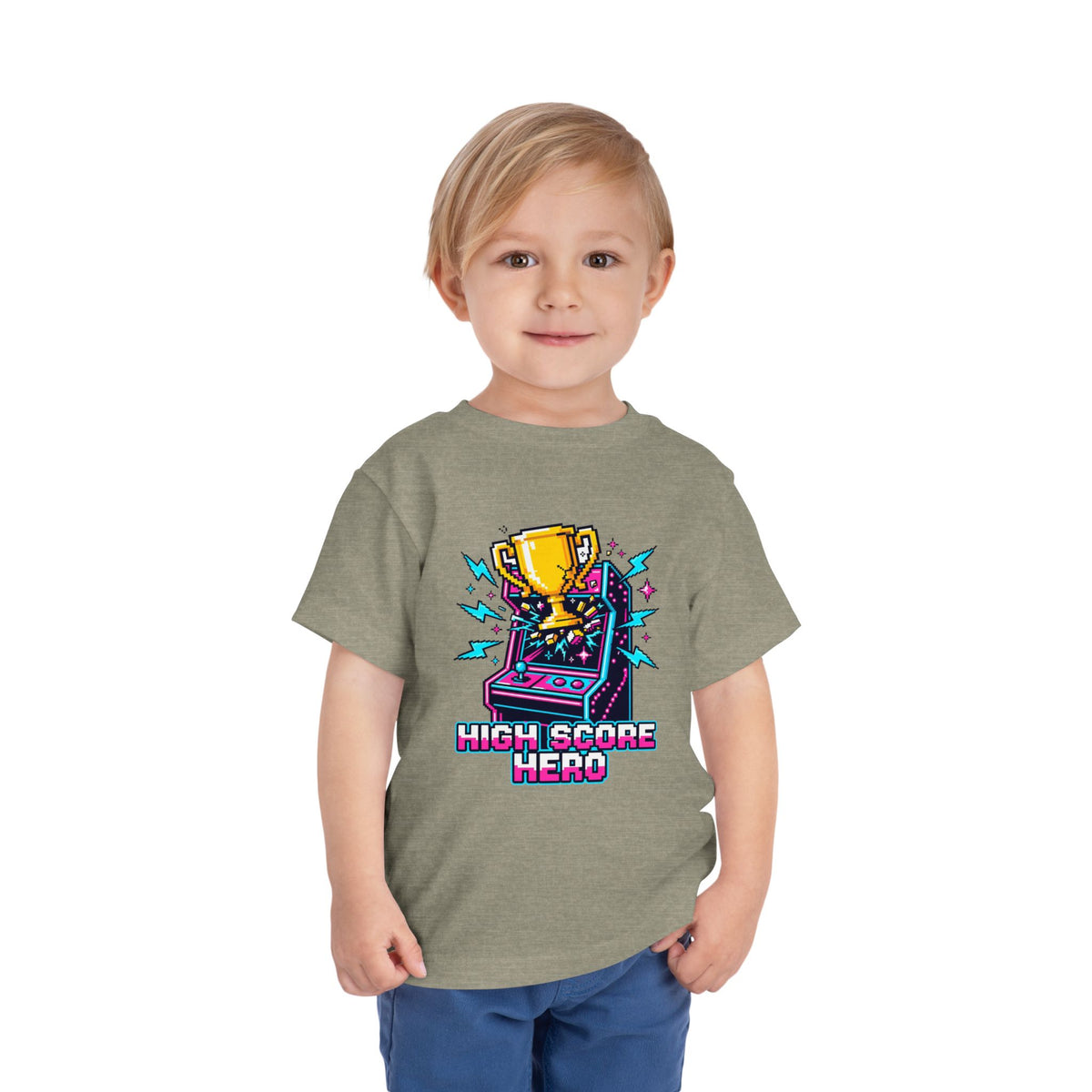 High Score Hero Arcade Game Toddler Short Sleeve Tee