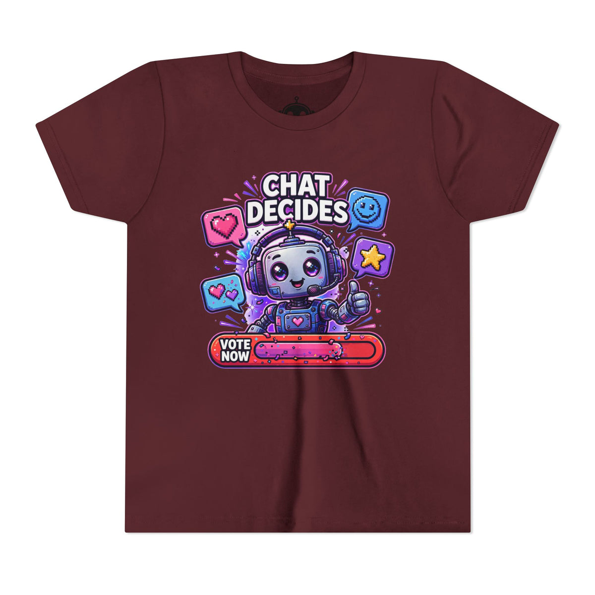 Youth “Chat Decides” AI Gamer Voting Short Sleeve Tee