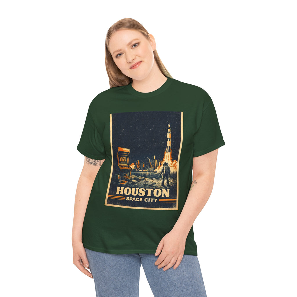 Houston Space City Rocket Launch Vintage T-Shirt