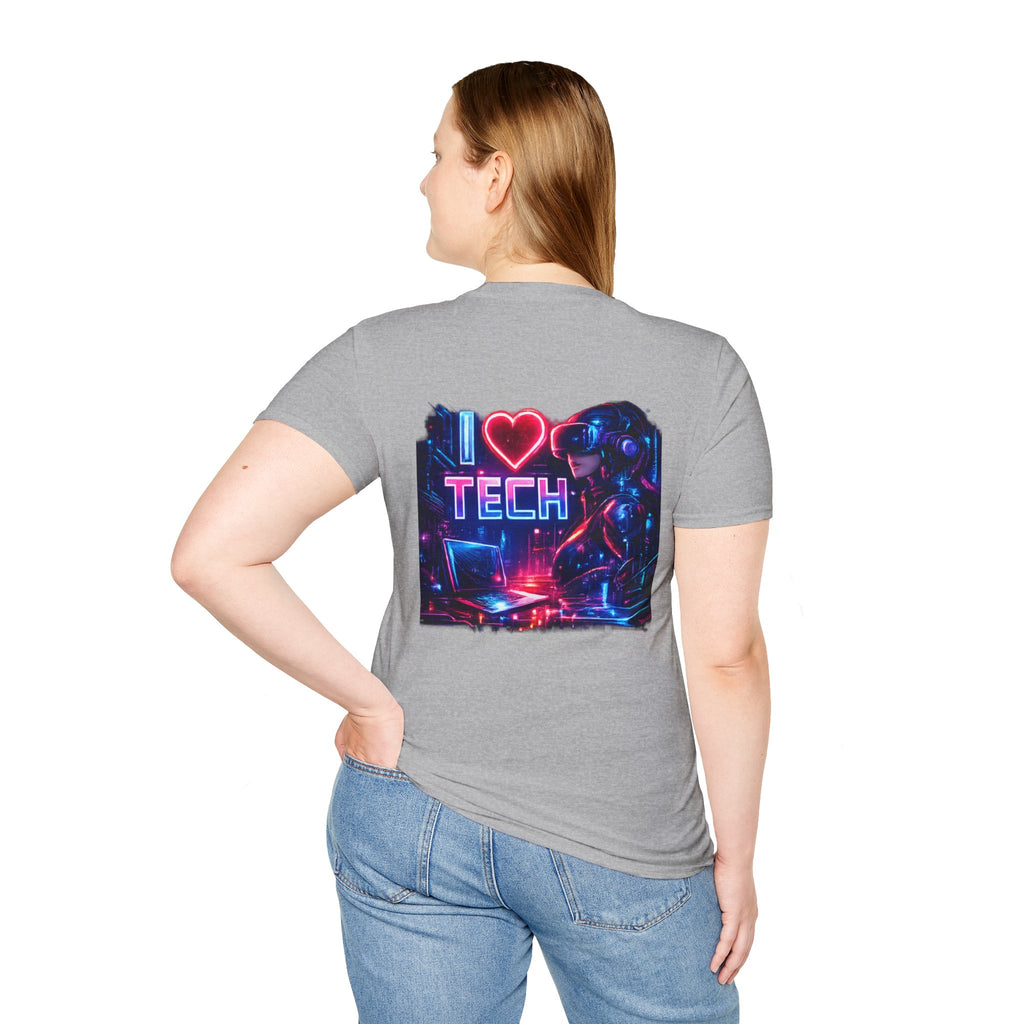 I Heart Tech T-Shirt — Retro Cyberpunk Techie Tee