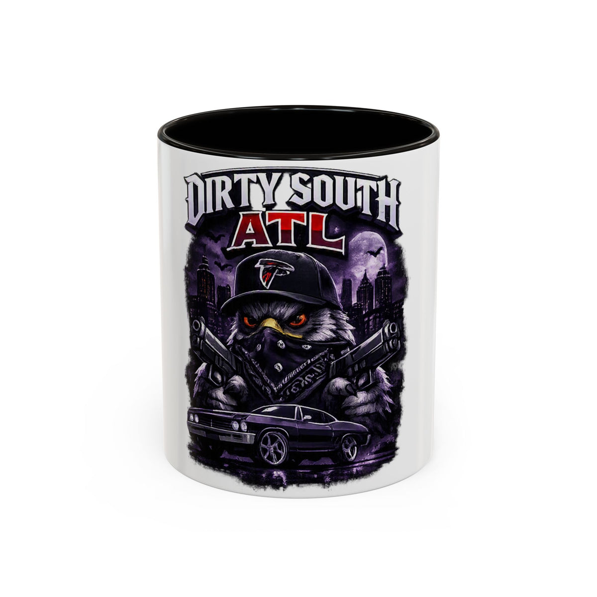 ATL Dirty South Coffee Mug — Falcons Hat, Urban Streetcar Design (11oz & 15oz)