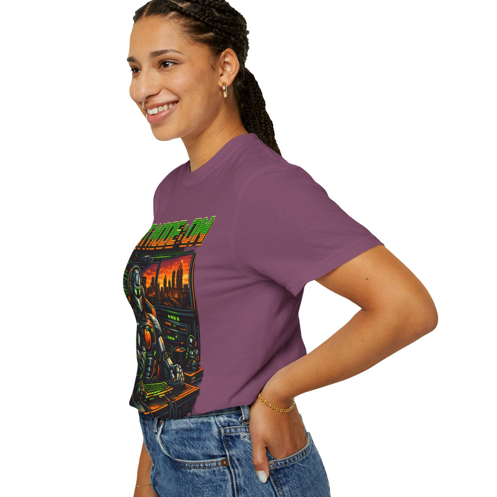 Bot Mode On T-Shirt — Retro Cyberpunk Robot Gamer Tee