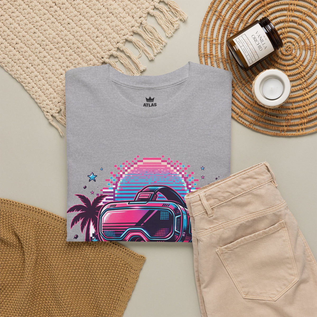 Retro-Future Graphic Tee — Neon Car Vaporwave T-Shirt