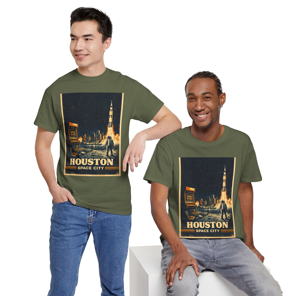 Houston Space City Rocket Launch Vintage T-Shirt