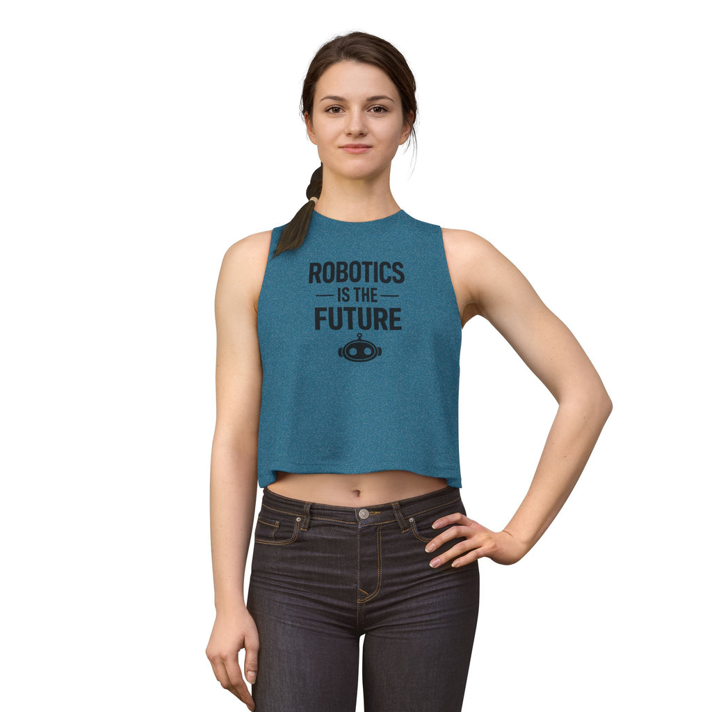 Robotics Is The Future Crop Top — Women's Tech Graphic Tank