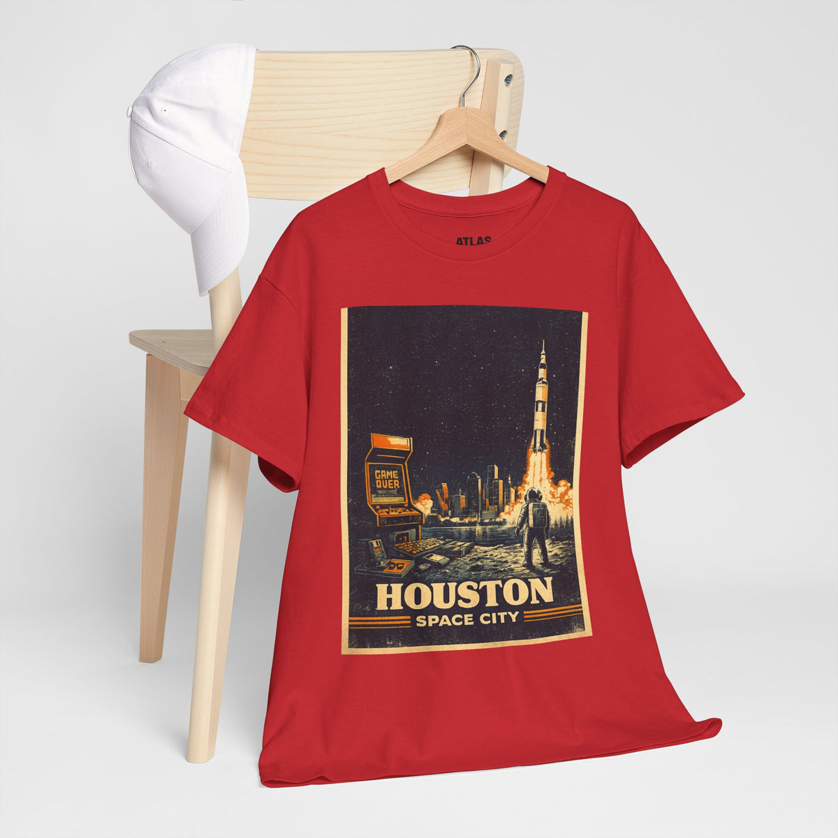 Houston Space City Rocket Launch Vintage T-Shirt