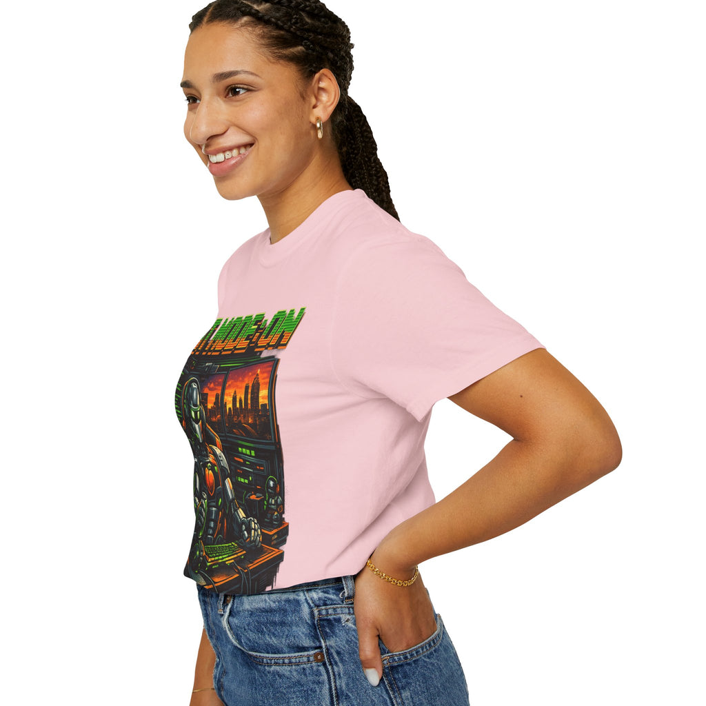 Bot Mode On T-Shirt — Retro Cyberpunk Robot Gamer Tee