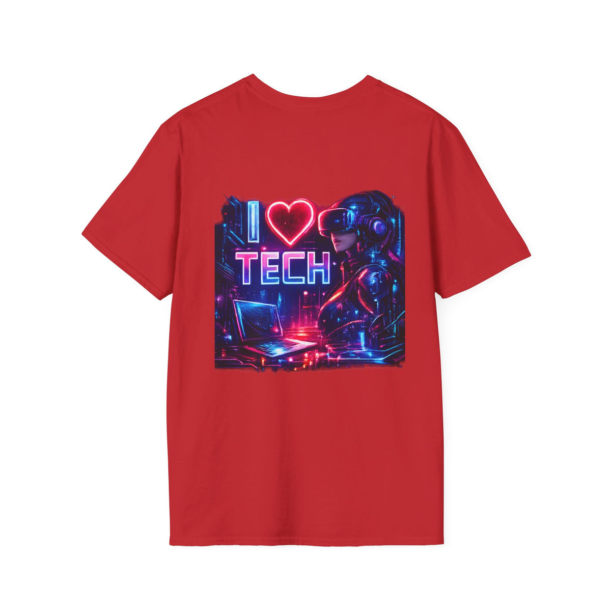I Heart Tech T-Shirt — Retro Cyberpunk Techie Tee