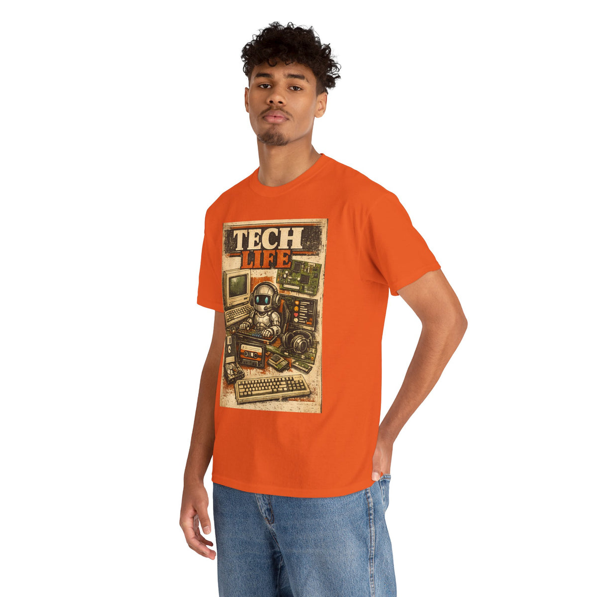 Tech Life T-Shirt — Retro Computer & Gadget Graphic Tee for Geeks