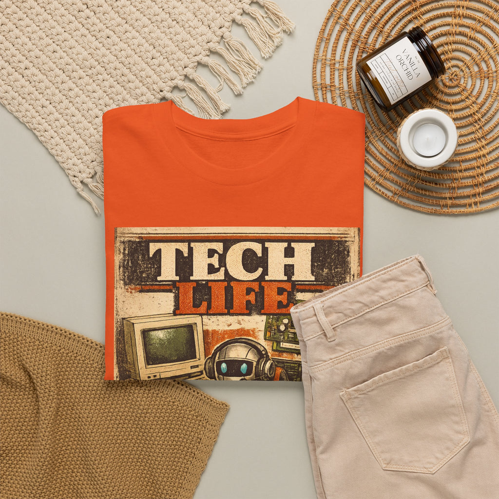 Tech Life T-Shirt — Retro Computer & Gadget Graphic Tee for Geeks