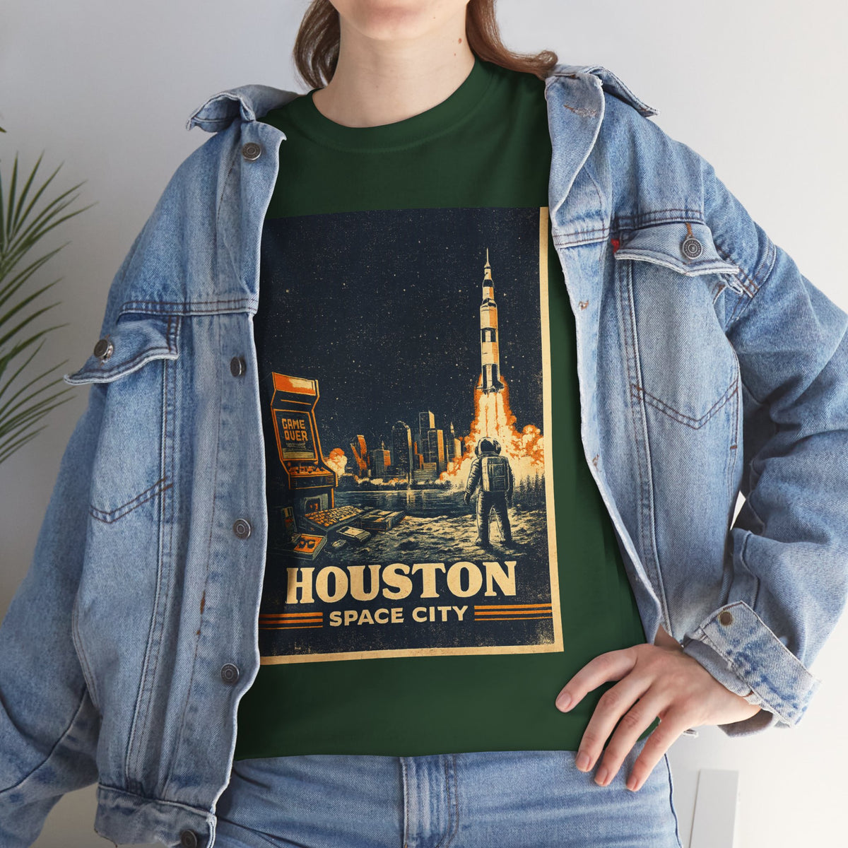 Houston Space City Rocket Launch Vintage T-Shirt