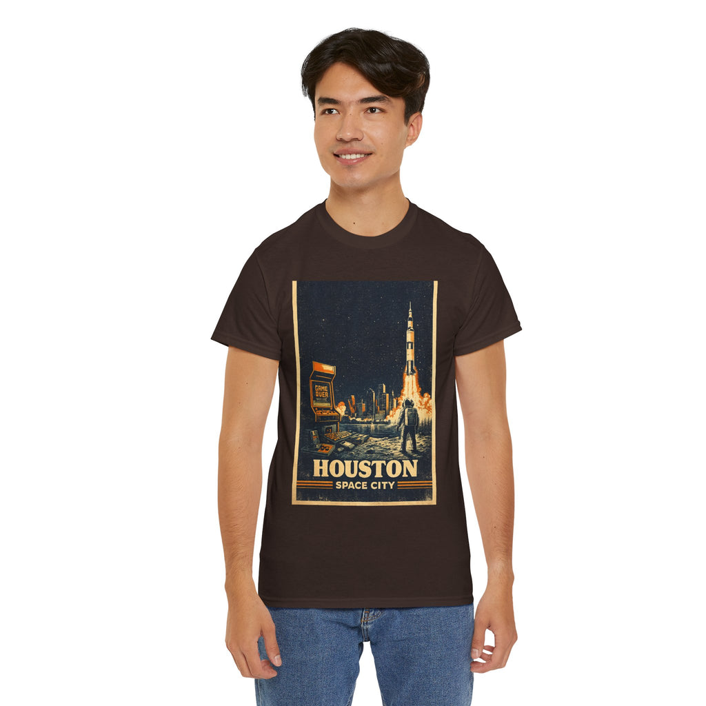 Houston Space City Rocket Launch Vintage T-Shirt