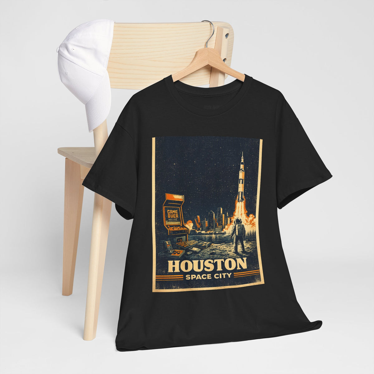 Houston Space City Rocket Launch Vintage T-Shirt