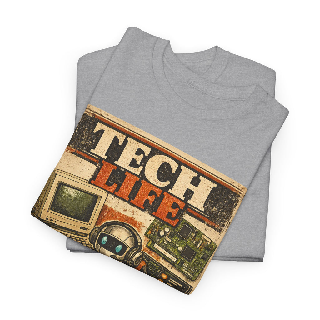 Tech Life T-Shirt — Retro Computer & Gadget Graphic Tee for Geeks