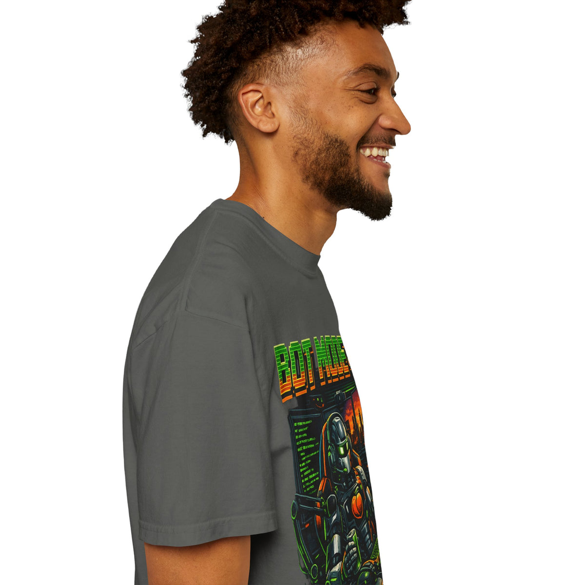 Bot Mode On T-Shirt — Retro Cyberpunk Robot Gamer Tee
