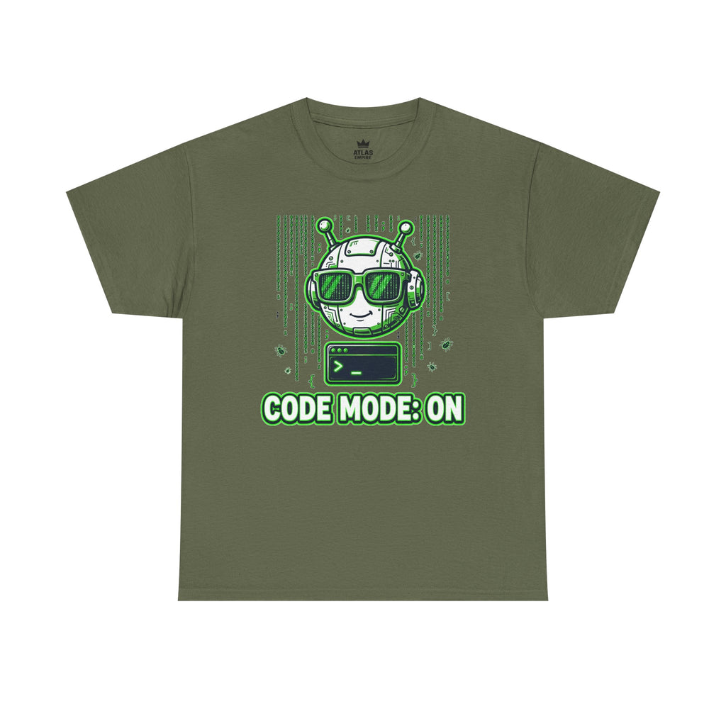 Code Mode On T-Shirt — Funny Programmer Alien Graphic Tee for Developers