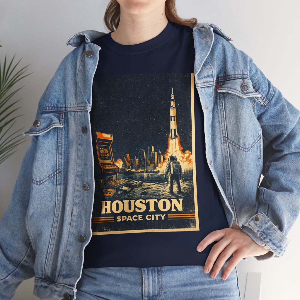 Houston Space City Rocket Launch Vintage T-Shirt