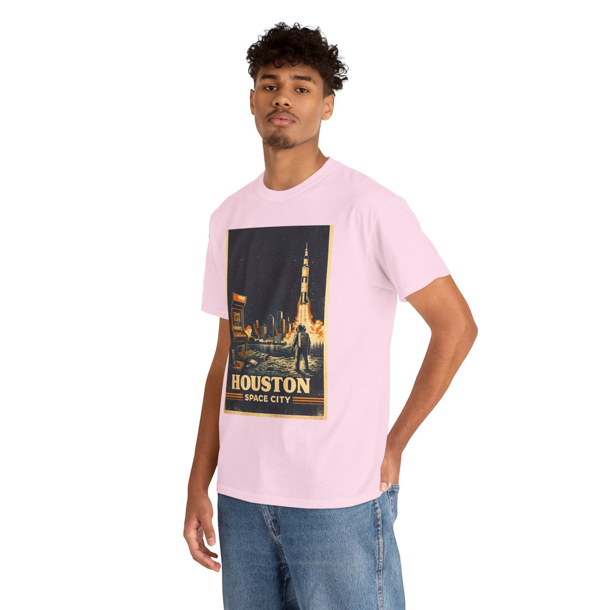Houston Space City Rocket Launch Vintage T-Shirt