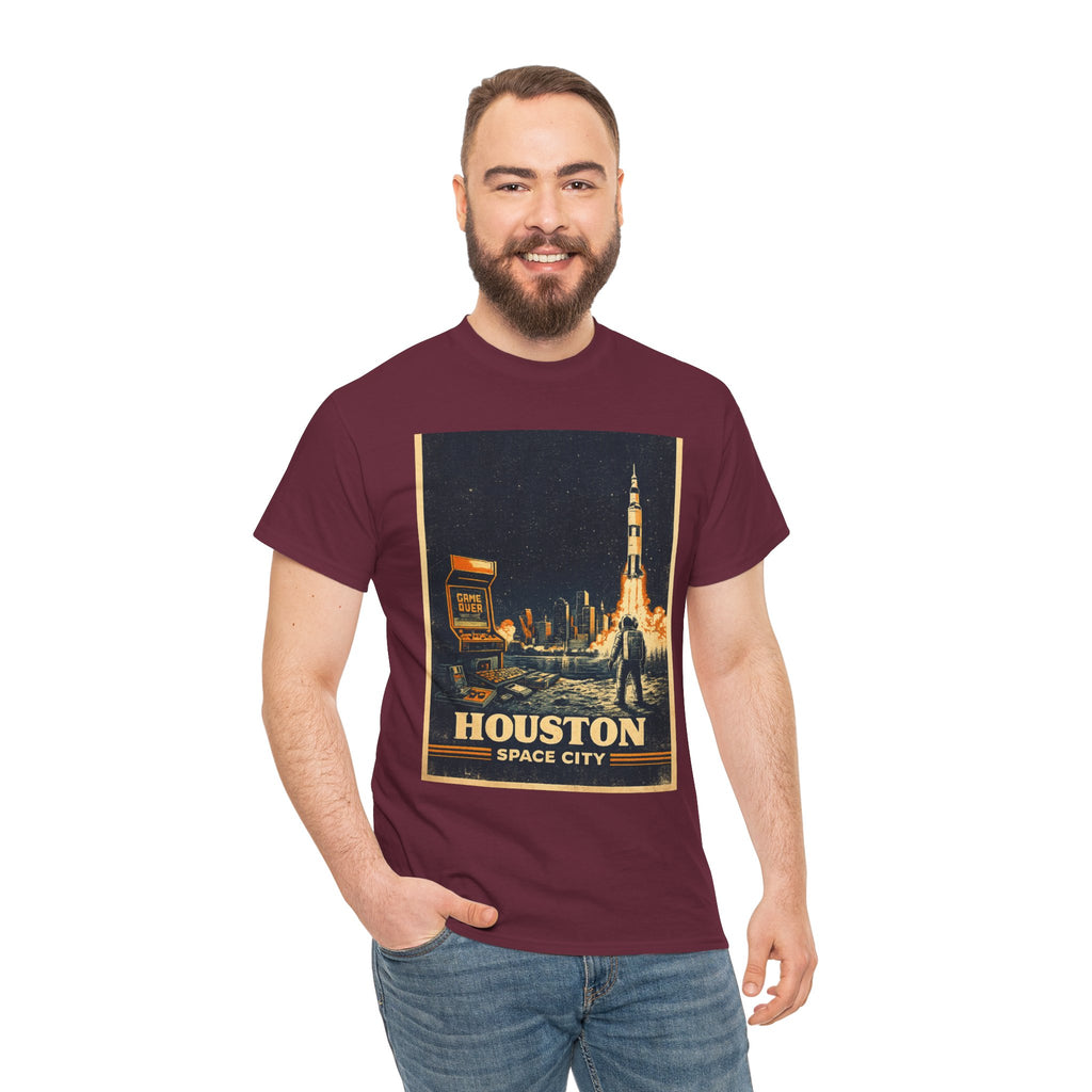 Houston Space City Rocket Launch Vintage T-Shirt