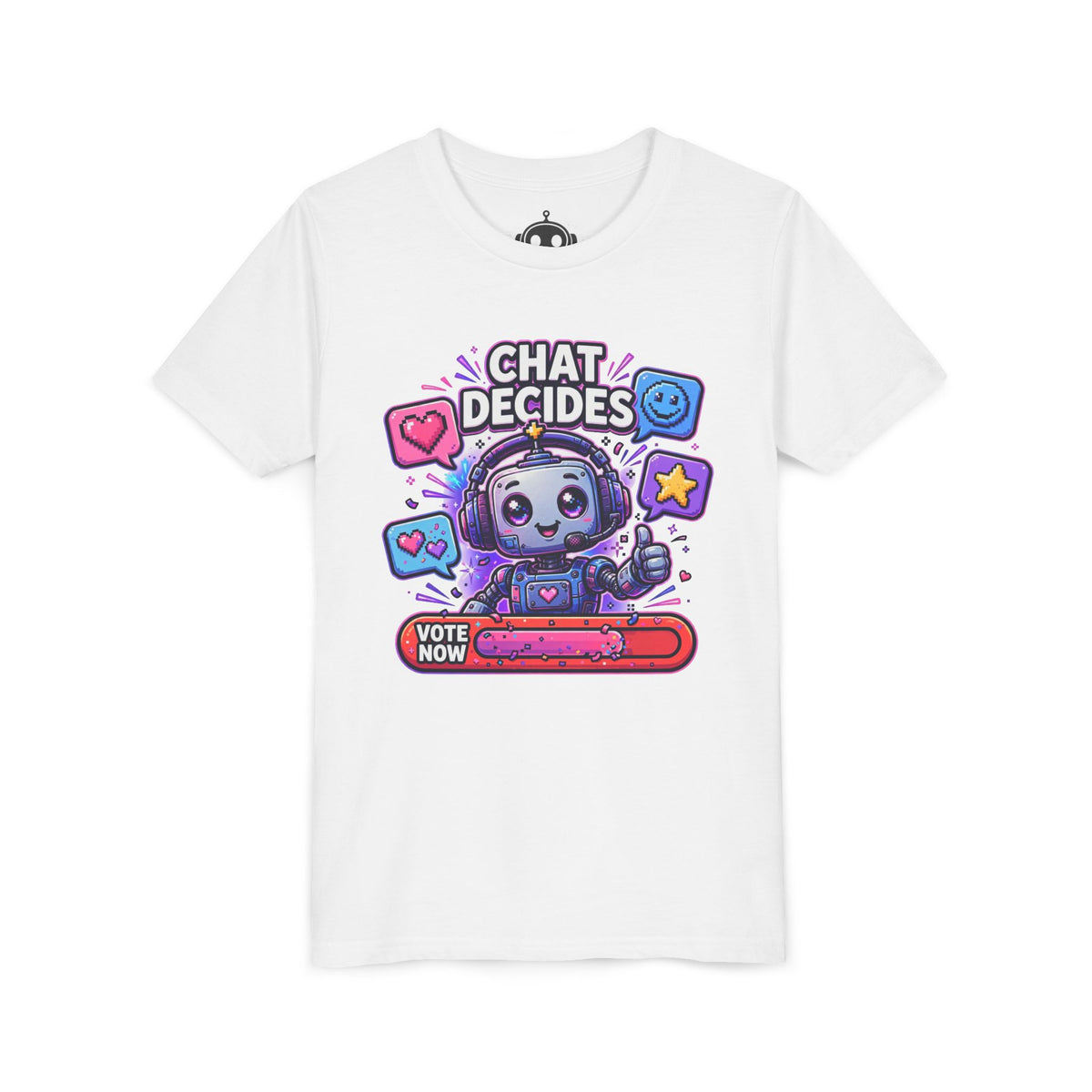 Youth “Chat Decides” AI Gamer Voting Short Sleeve Tee