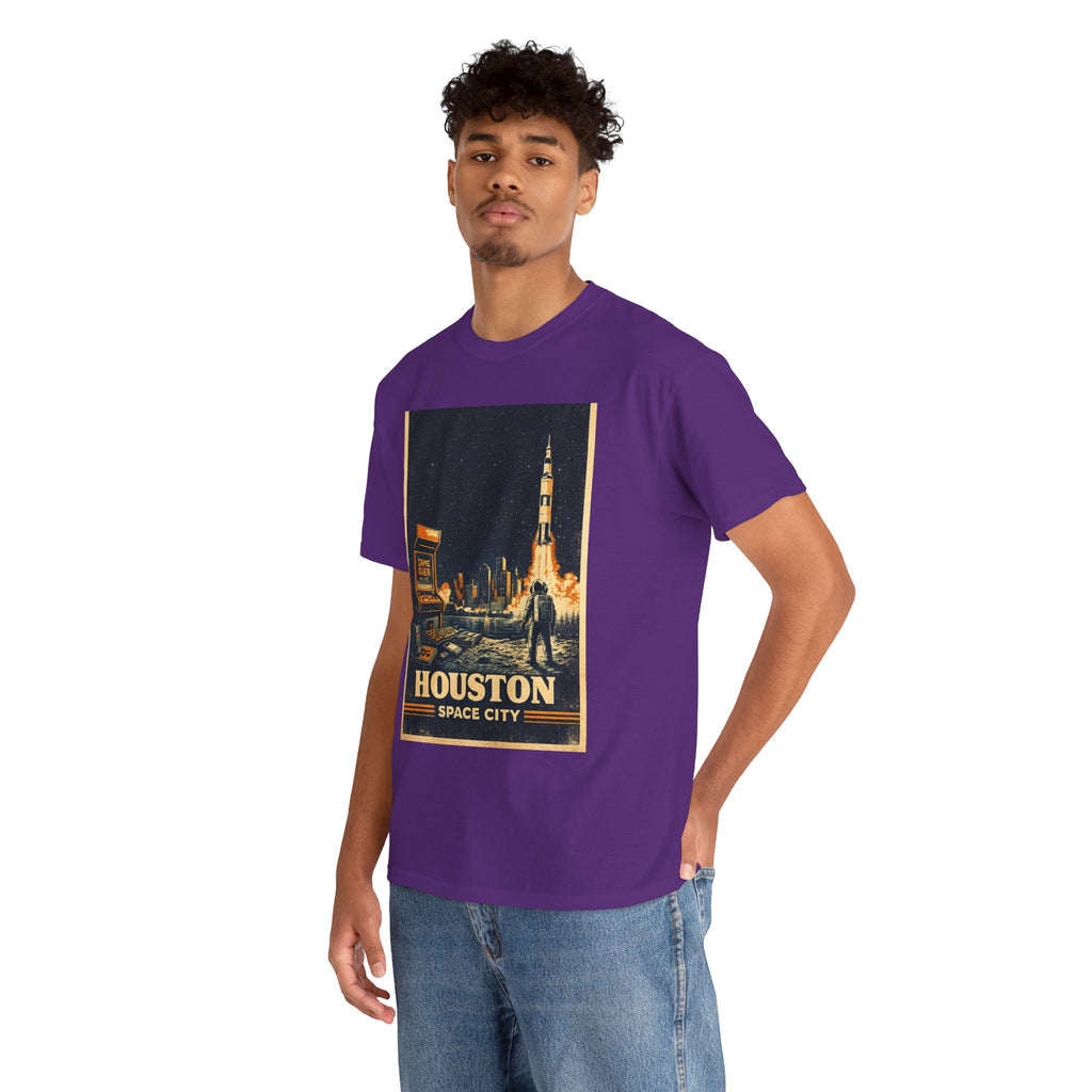 Houston Space City Rocket Launch Vintage T-Shirt