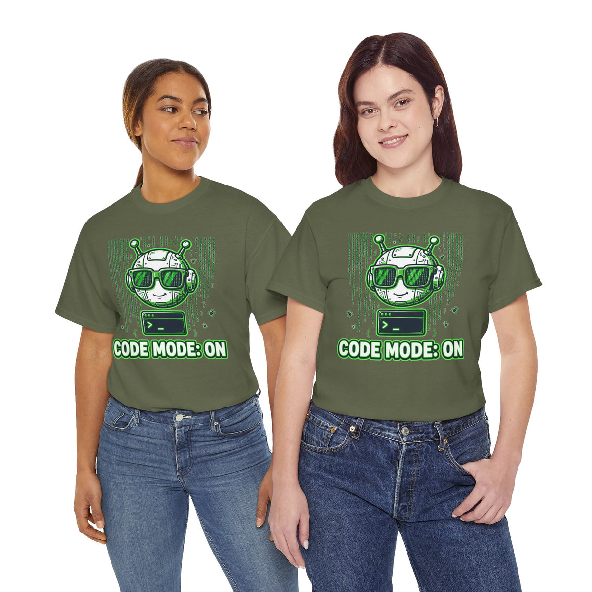 Code Mode On T-Shirt — Funny Programmer Alien Graphic Tee for Developers