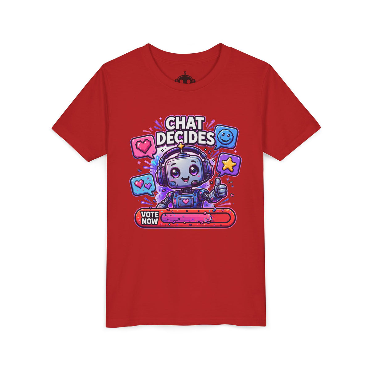 Youth “Chat Decides” AI Gamer Voting Short Sleeve Tee