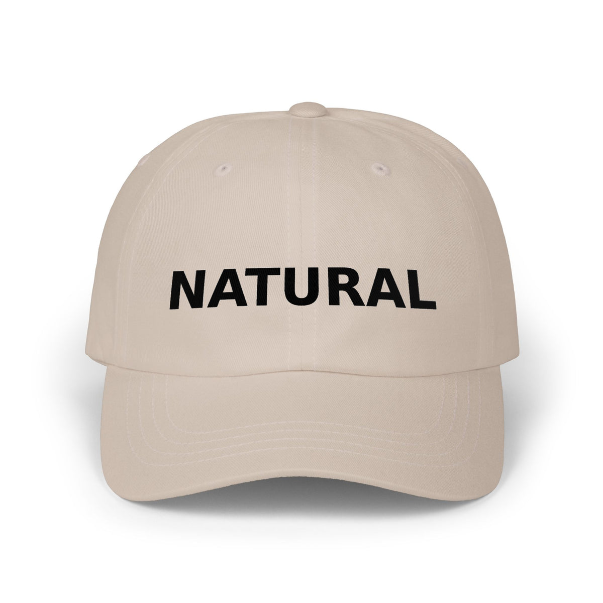 NATURAL Embroidered Dad Cap