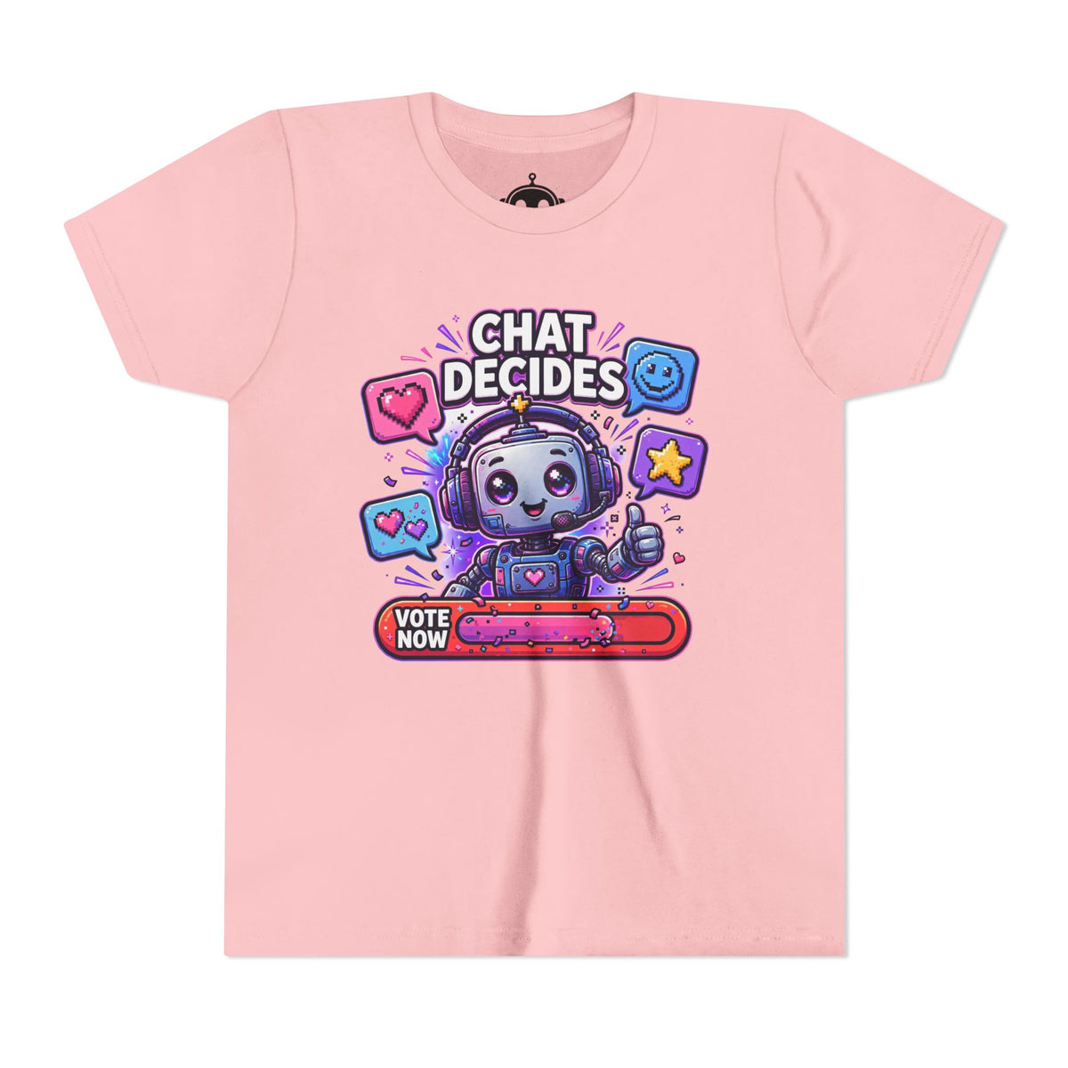 Youth “Chat Decides” AI Gamer Voting Short Sleeve Tee