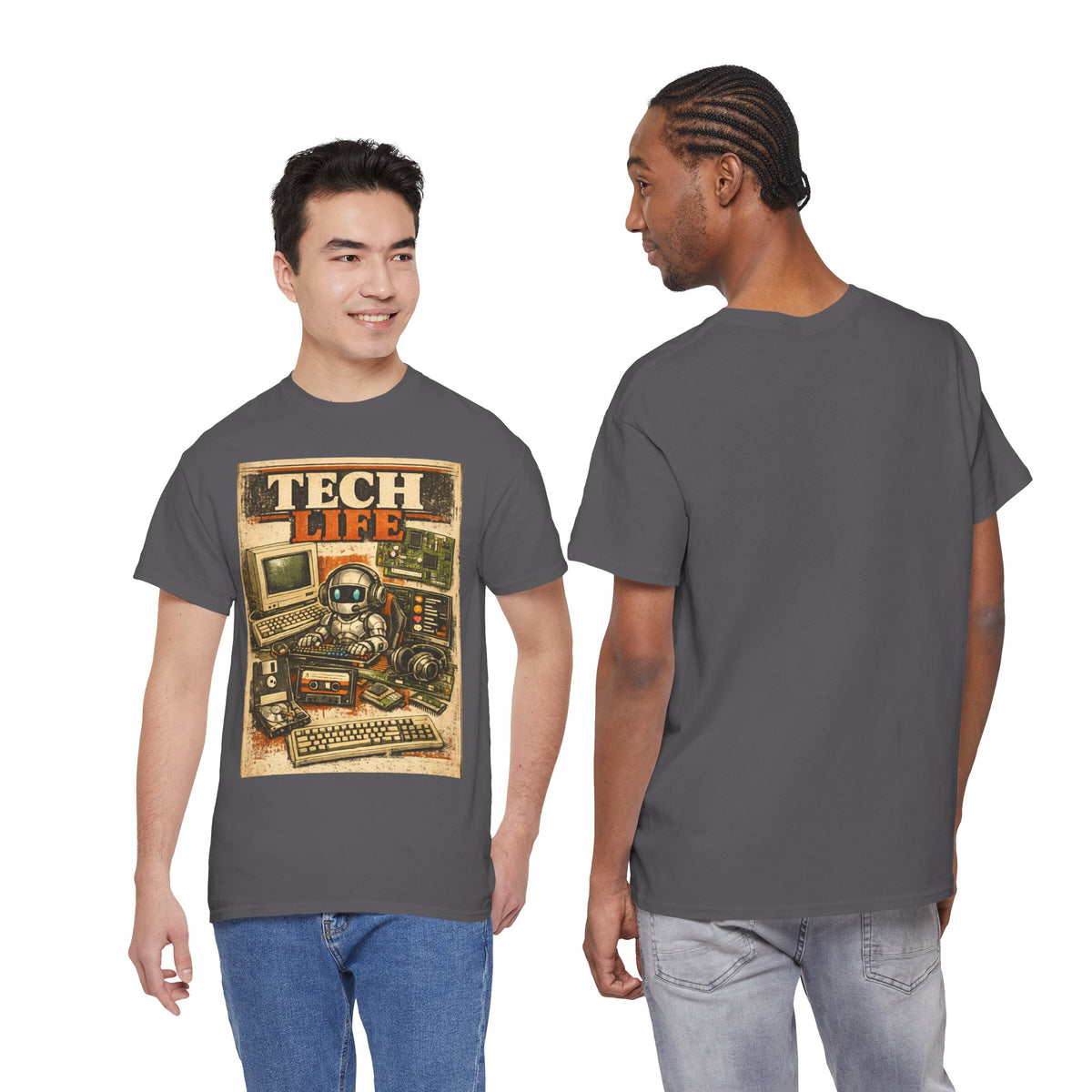 Tech Life T-Shirt — Retro Computer & Gadget Graphic Tee for Geeks