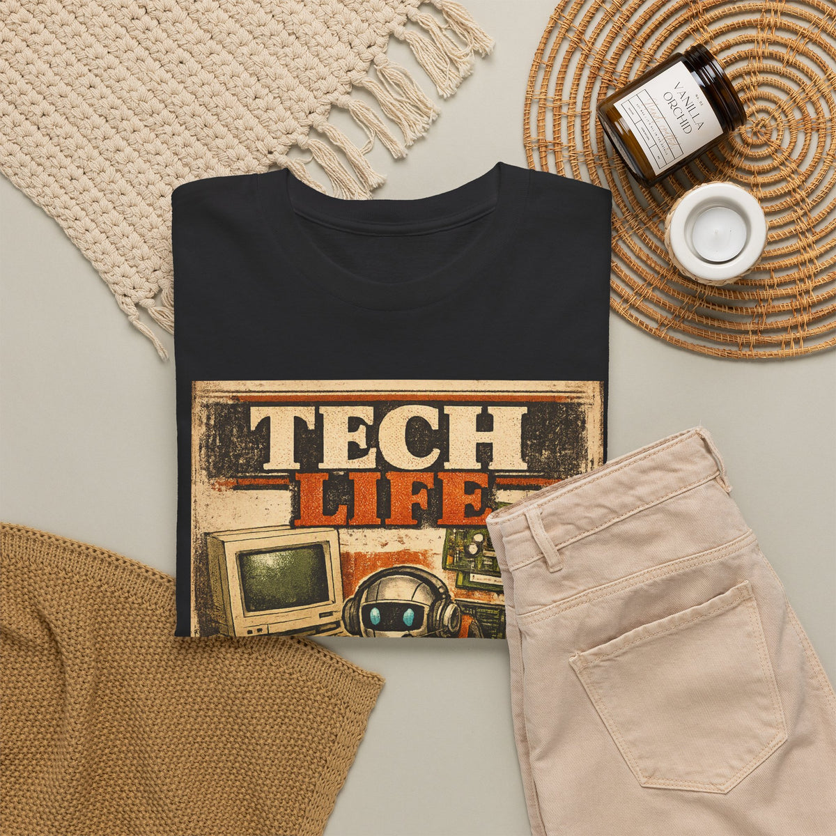 Tech Life T-Shirt — Retro Computer & Gadget Graphic Tee for Geeks