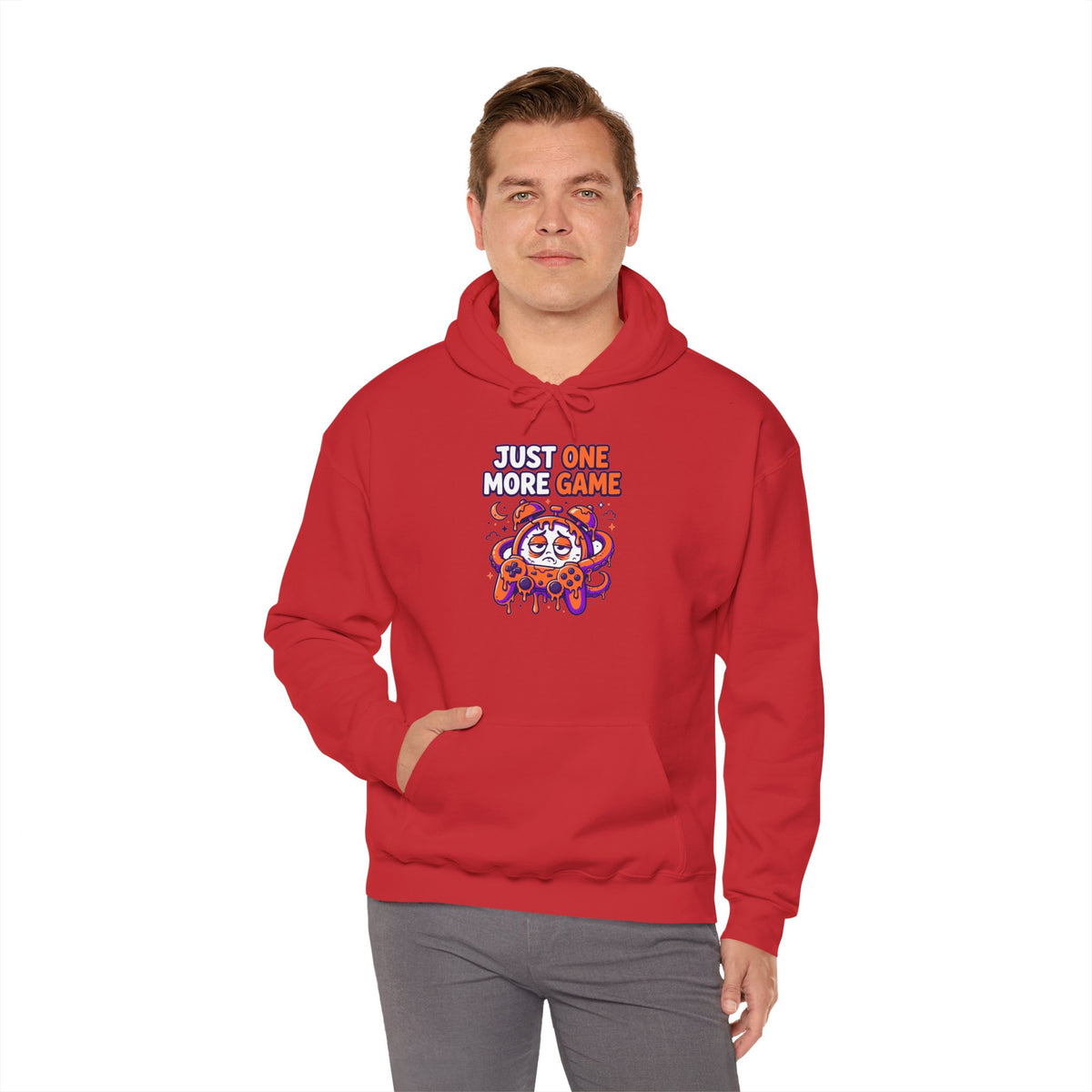 Just One More Game Gamer Hoodie – Cute Octopus Controller Gaming Sweatshirt