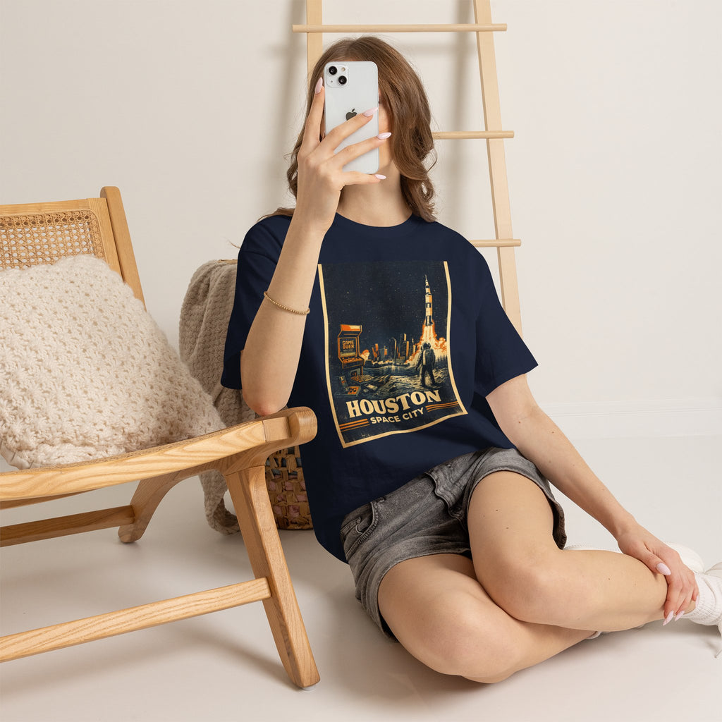 Houston Space City Rocket Launch Vintage T-Shirt