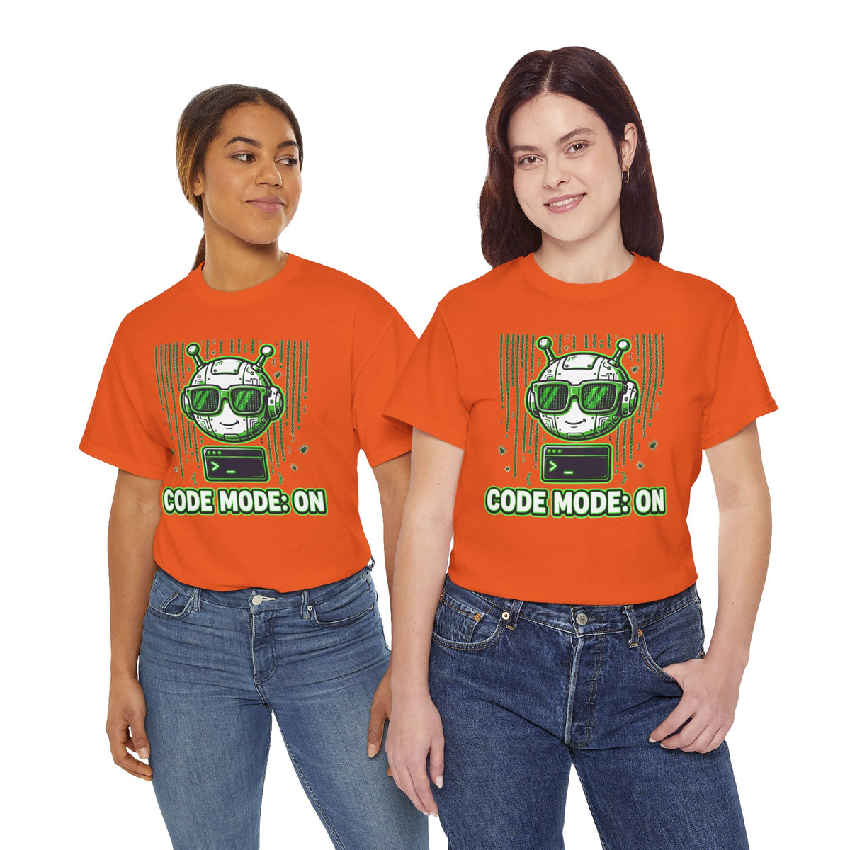 Code Mode On T-Shirt — Funny Programmer Alien Graphic Tee for Developers