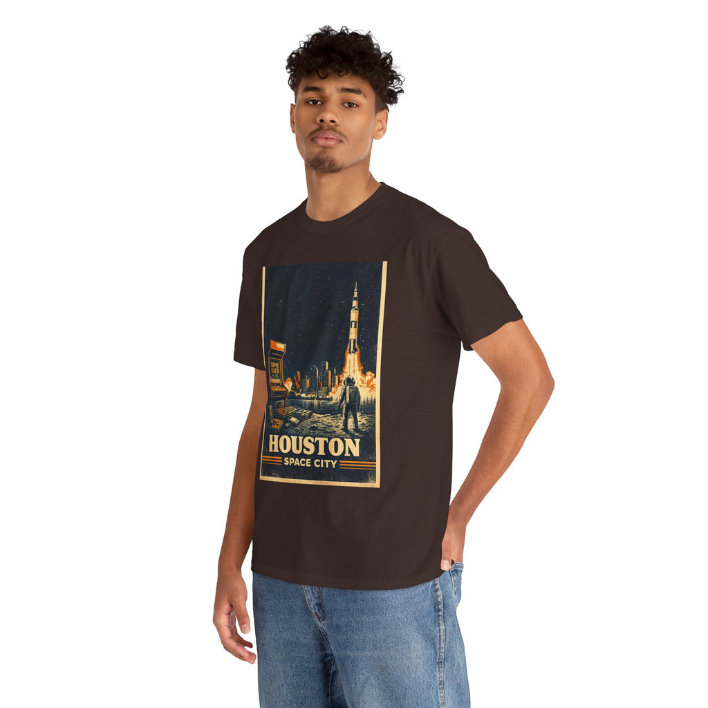 Houston Space City Rocket Launch Vintage T-Shirt