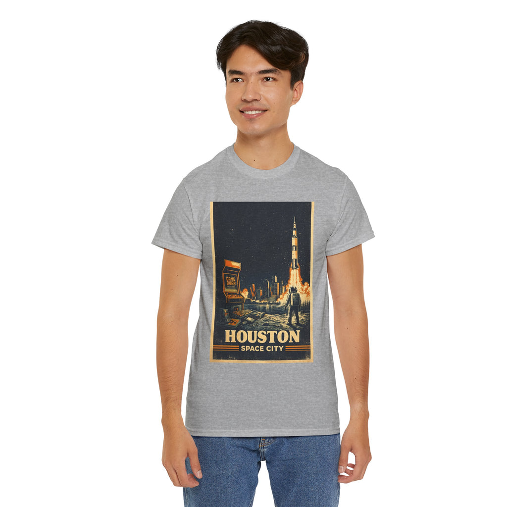Houston Space City Rocket Launch Vintage T-Shirt