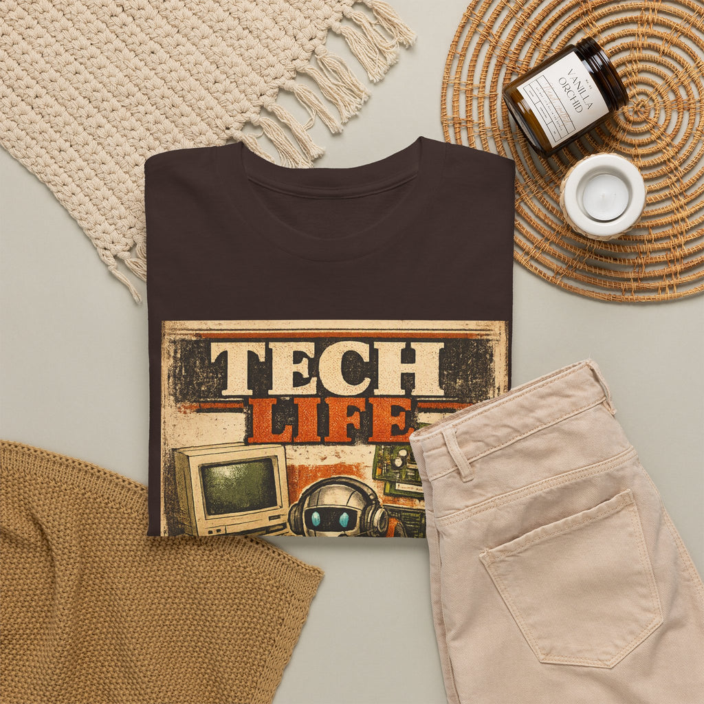 Tech Life T-Shirt — Retro Computer & Gadget Graphic Tee for Geeks