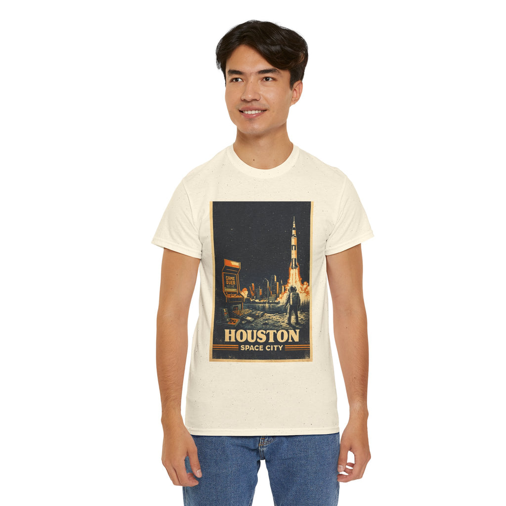 Houston Space City Rocket Launch Vintage T-Shirt