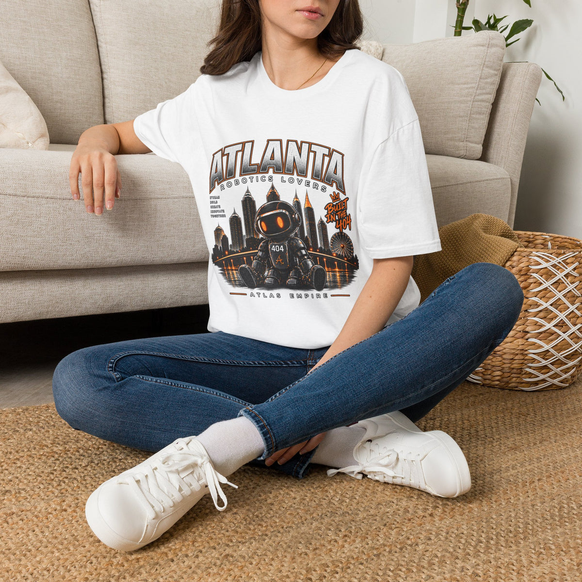 Atlanta Robotics Lovers T-Shirt — Retro City Skyline Tee