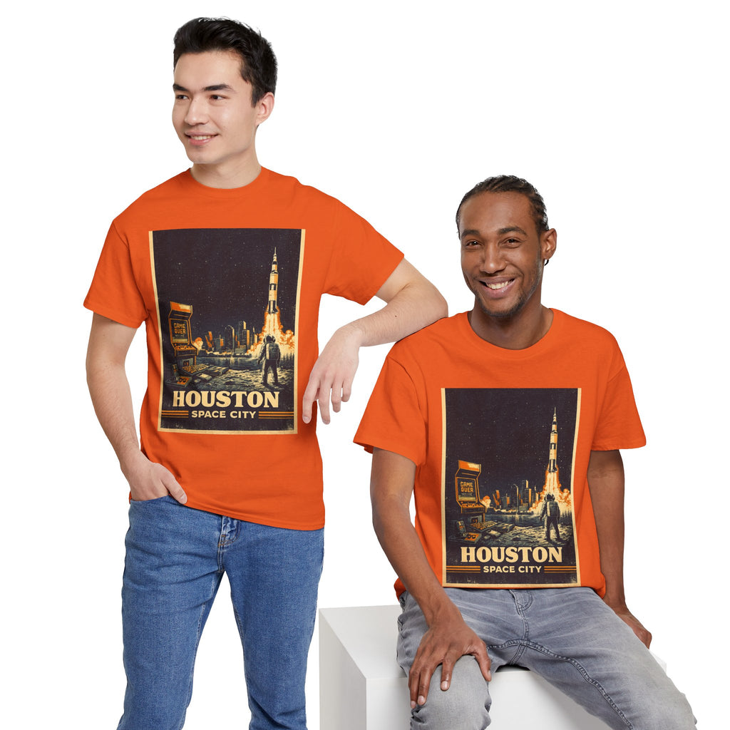Houston Space City Rocket Launch Vintage T-Shirt